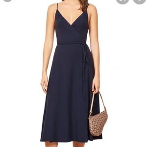 Reformation ribbed midi wrap dress size S